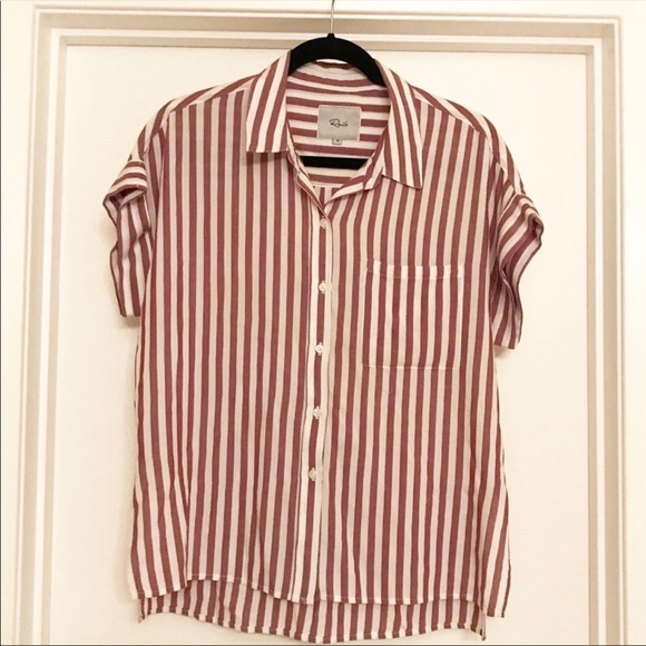 Rails Red and White Stripped Button Down XS - Picture 1 of 8